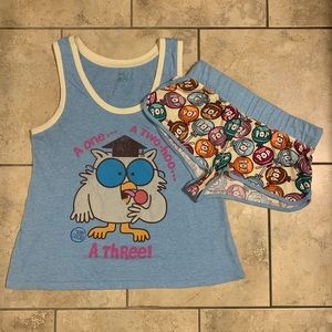 Tootsie Roll Pops Owl PJ Set Tank Top Shorts